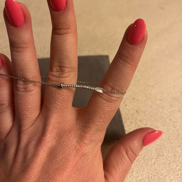 NWT NADRI STERLING SILVER CZ STONE ARROW BRACELET - Picture 3 of 6